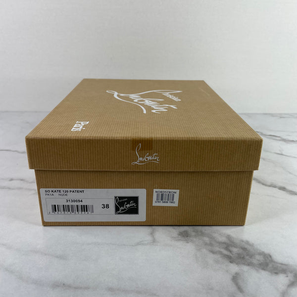 Christian Louboutin Nude Patent So Kate Pumps Size 38