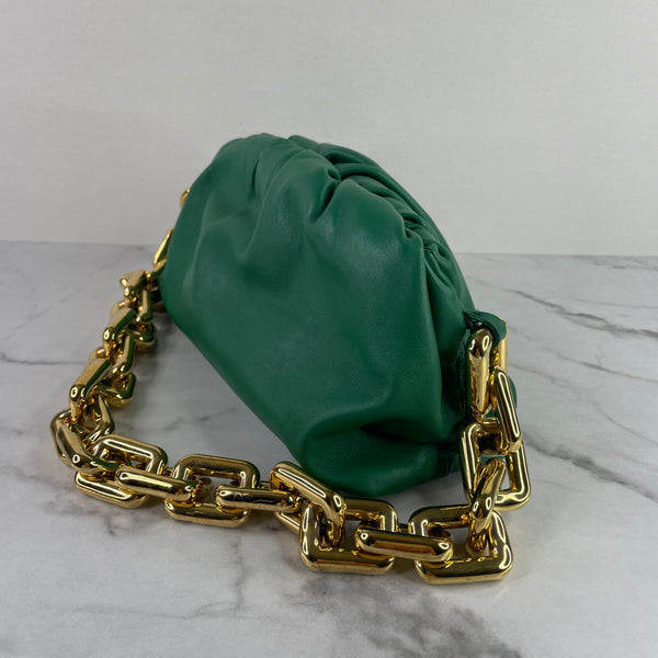 Bottega Veneta Green Chain Pouch Shoulder Bag