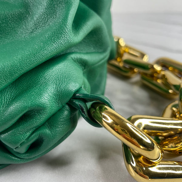 Bottega Veneta Green Chain Pouch Shoulder Bag