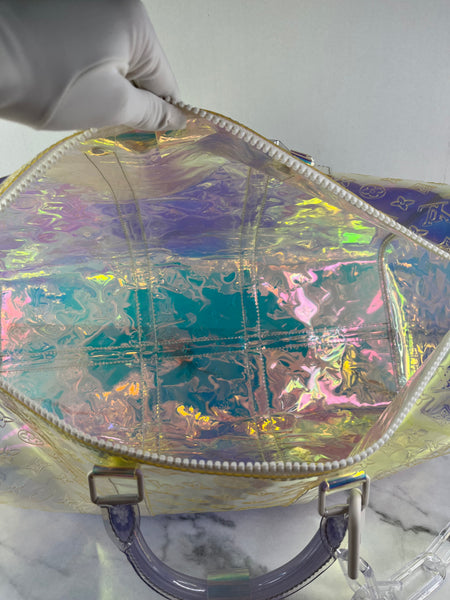 Louis Vuitton PVC Monogram Keepall Bandouliere 50 Iridescent Prism