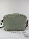 Valentino Light Green Rockstud crossbody/shoulder camera bag