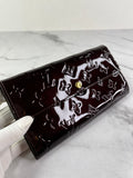 Louis Vuitton Amarante Monogram Vernis Sarah Wallet