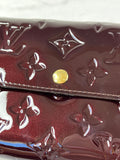 Louis Vuitton Amarante Monogram Vernis Sarah Wallet