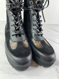 Louis Vuitton Black Monogram Laureate Platform Desert Boots Size 37