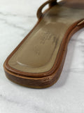 Hermes Gold (Brown) Oran Flat Sandals Size 37