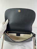 Gucci Black Pebbled Leather Soho Chain Flap Shoulder Bag