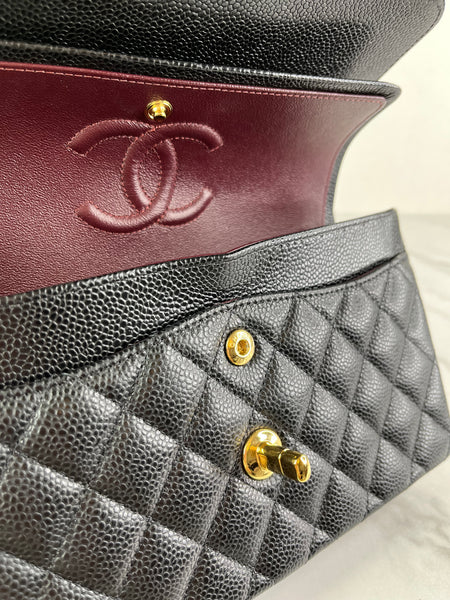 Chanel Small Black Caviar Classic Double Flap Bag