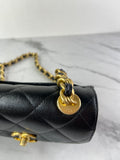 Chanel Mini Black Caviar Chunky Chain Flap Crossbody/Shoulder Bag
