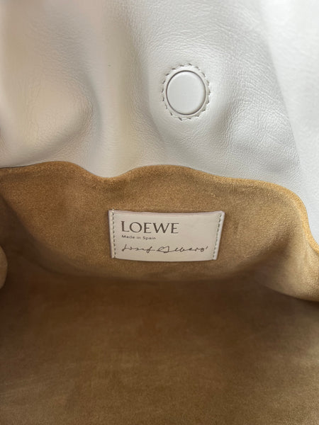LOEWE Medium Flamenco Pale Grey/Light Citrine nappa calfskin clutch/crossbody/shoulder bag
