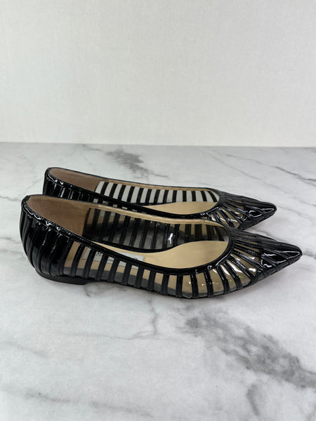 Jimmy Choo Black Patent Romy Flats Size 37