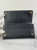Prada Black Saffiano Flap Wallet