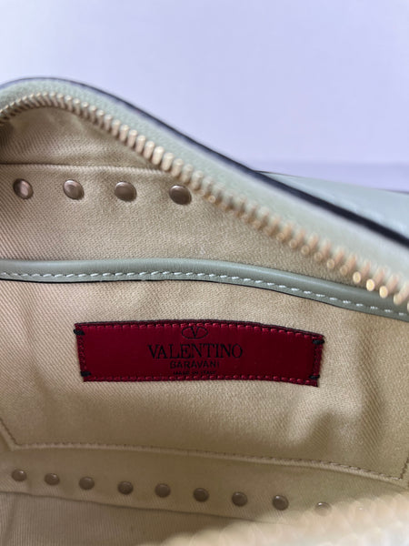 Valentino Light Green Rockstud crossbody/shoulder camera bag