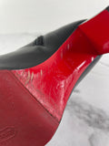 CHRISTIAN LOUBOUTIN Black Leather Adox 85 Ankle Boots Size 38.5