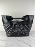 ALEXANDER MCQUEEN Black Calfskin Quilted Small The Bow Shoulder/Crossbody Bag