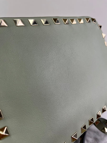 Valentino Light Green Rockstud crossbody/shoulder camera bag