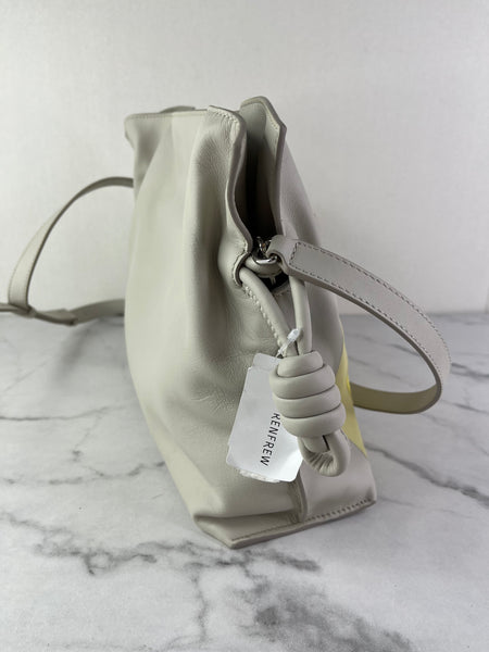 LOEWE Medium Flamenco Pale Grey/Light Citrine nappa calfskin clutch/crossbody/shoulder bag