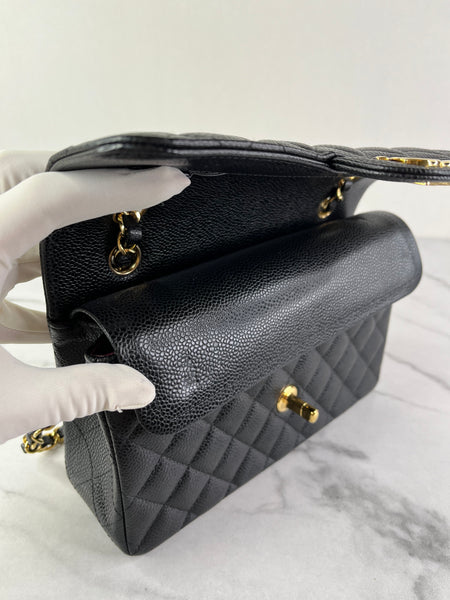 Chanel Small Black Caviar Classic Double Flap Bag