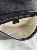 Gucci Black Pebbled Leather Soho Chain Flap Shoulder Bag