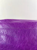 BALENCIAGA Ultraviolet Agneau Classic Hardware City Shoulder Bag