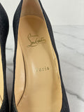 CHRISTIAN LOUBOUTIN Black Glitter Mini Simple 85 Pumps Size 36.5