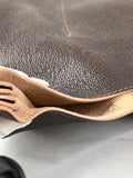 Louis Vuitton Carmel Mahina Chocolate Brown Hobo Shoulder Bag