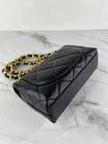 Chanel Mini Black Caviar Chunky Chain Flap Crossbody/Shoulder Bag
