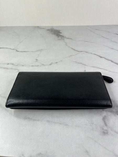 Balenciaga Black Arena Lambskin Giant 12 Silver Continental Wallet