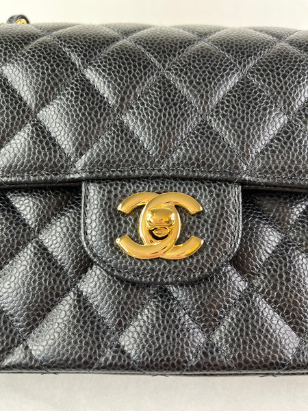 Chanel Small Black Caviar Classic Double Flap Bag