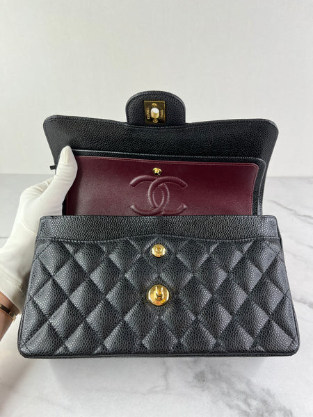 Chanel Small Black Caviar Classic Double Flap Bag