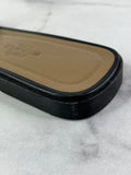 Hermes Black Oran Flat Sandals Size 37