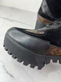 Louis Vuitton Black Monogram Laureate Platform Desert Boots Size 37