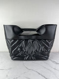 ALEXANDER MCQUEEN Black Calfskin Quilted Small The Bow Shoulder/Crossbody Bag