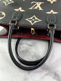 Louis Vuitton Black/Beige Monogram Empreinte Leather OnTheGo MM Shoulder Bag