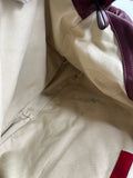 Valentino Burgundy Nuage Leather and Lace Bow Shoulder Hobo Bag