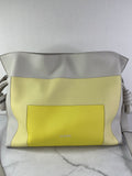 LOEWE Medium Flamenco Pale Grey/Light Citrine nappa calfskin clutch/crossbody/shoulder bag