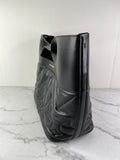 ALEXANDER MCQUEEN Black Calfskin Quilted Small The Bow Shoulder/Crossbody Bag