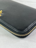 Prada Black Saffiano Zip Wallet