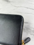Prada Black Saffiano Zip Wallet
