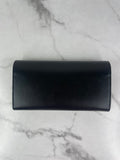GUCCI Black GG logo-plaque continental leather wallet