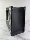 Louis Vuitton Black/Beige Monogram Empreinte Leather OnTheGo MM Shoulder Bag