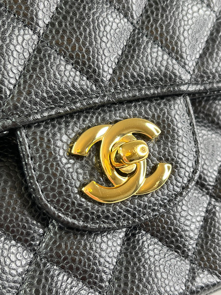 Chanel Small Black Caviar Classic Double Flap Bag