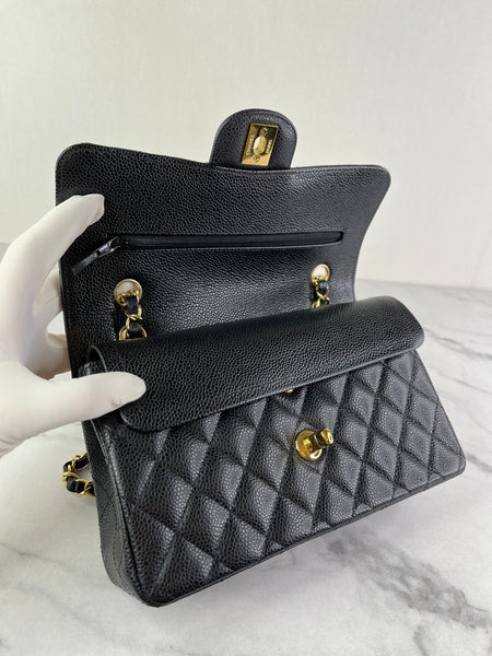 Chanel Small Black Caviar Classic Double Flap Bag
