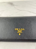 Prada Black Saffiano Flap Wallet