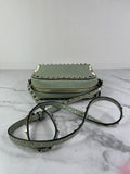 Valentino Light Green Rockstud crossbody/shoulder camera bag