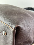 Louis Vuitton Carmel Mahina Chocolate Brown Hobo Shoulder Bag
