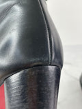 CHRISTIAN LOUBOUTIN Black Leather Adox 85 Ankle Boots Size 38.5