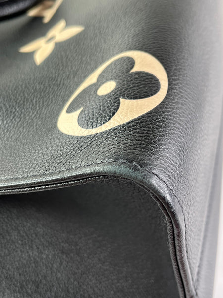 Louis Vuitton Black/Beige Monogram Empreinte Leather OnTheGo MM Shoulder Bag