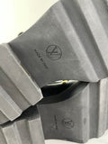 Louis Vuitton Black Grained Calfskin Shearling LV Beaubourg Ankle Boots Size 37