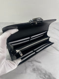 GUCCI Black GG logo-plaque continental leather wallet