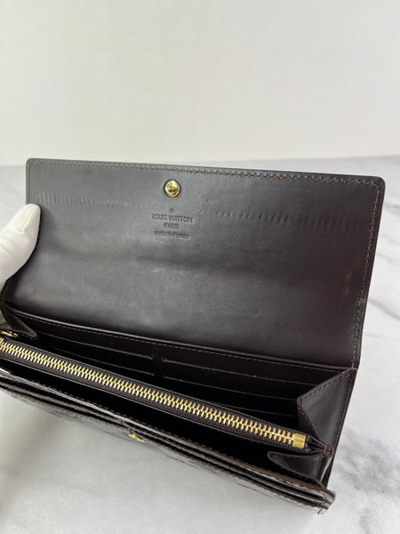 Louis Vuitton Amarante Monogram Vernis Sarah Wallet